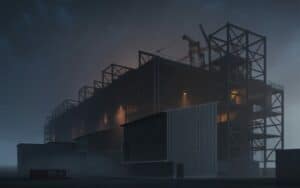 industrial modular building background representing industrial construction in Canada