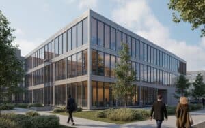 Modular office building designed for commercial use in Canada